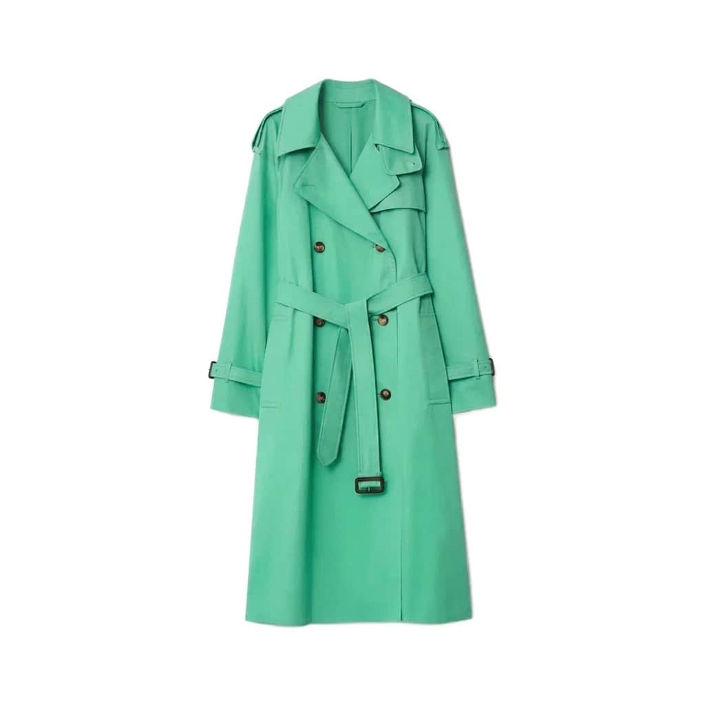 Hgreen trench coat