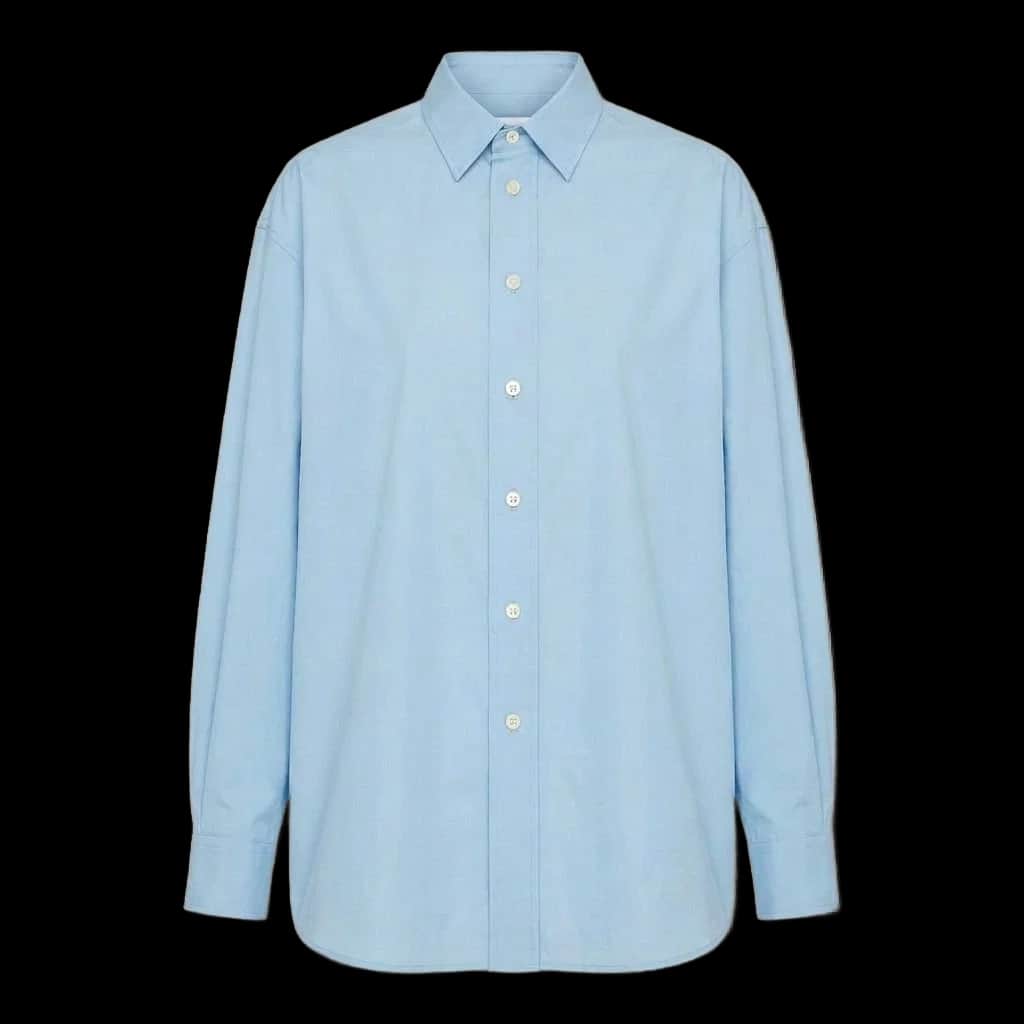 Sky Blue Drop-Shoulder Poplin Shirt